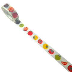 Cute Kawaii Shinzi Katoh Washi / Masking Deco Tape - Fresh Tomato Tomatoes ♥ Vegetable Healthy Harvest - for Scrapbooking Journal Planner Craft