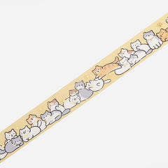 Cute Kawaii BGM Washi / Masking Deco Tape - Cat Kitten Feline Pet - for Scrapbooking Journal Planner Craft