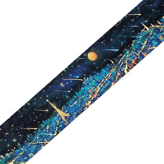 Cute Kawaii BGM Washi / Masking Deco Tape - Majestic Night Light City Stars Luminous Twinkle A - for Scrapbooking Journal Planner Craft