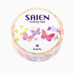 Cute Kawaii Saien Washi / Masking Deco Tape - Butterfly Spring Colorful Garden Bloom - for Scrapbooking Journal Planner Craft Diary Planner Gift