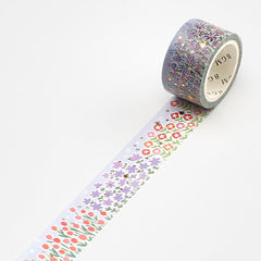 Cute Kawaii BGM Washi / Masking Deco Tape - Colorful Flower Garden Bloom Spring Tulip - for Scrapbooking Journal Planner Craft