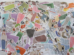 Grab Bag Stickers: 20 pcs GIRL People WOMAN sTyLE theme flake stickers