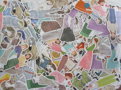 Grab Bag Stickers: 20 pcs GIRL People WOMAN sTyLE theme flake stickers