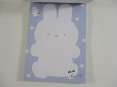 Cute Kawaii Q-Lia Dear My Bunny Rabbit 4 x 6 Inch Notepad / Memo Pad - Stationery Designer Paper Collection
