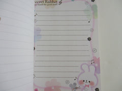 Cute Kawaii HTF Collectible Rare Vintage Kamio Rabbit Bunny 4 x 6 Inch Notepad / Memo Pad - Stationery Designer Paper Collection