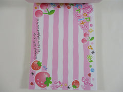 Cute Kawaii HTF Vintage Collectible Q-lia Pop Fruits 4 x 6 Inch Notepad / Memo Pad - Stationery Designer Paper Collection