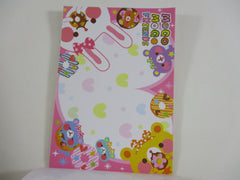 Cute Kawaii HTF Vintage Rare Collectible Kamio Bear Mogo mogo Friends Notepad / Memo Pad - Stationery Designer Paper Collectible