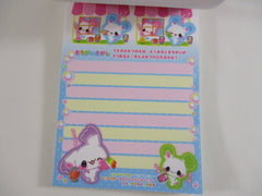 Cute Kawaii HTF Vintage Collectible Kamio Rabbit Rainbow Friends 4 x 6 Inch Notepad / Memo Pad - Stationery Designer Paper Collection