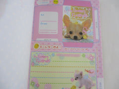 Cute Kawaii HTF Vintage Collectible Kamio Dog My Sweet Friends 4 x 6 Inch Notepad / Memo Pad - Stationery Designer Paper Collection