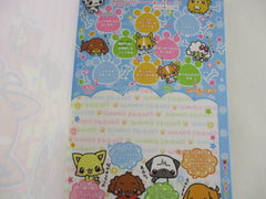 Cute Kawaii HTF Collectible Rare Crux Dog Puppies B 4 x 6 Inch Notepad / Memo Pad - Stationery Designer Paper Collection