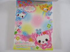 Cute Kawaii HTF Vintage Collectible Kamio Cat Twinkle Friends 4 x 6 Inch Notepad / Memo Pad - Stationery Designer Paper Collection