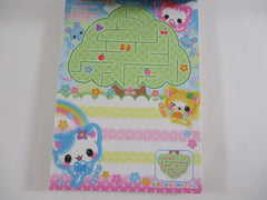 Cute Kawaii HTF Vintage Collectible Kamio Cat Twinkle Friends 4 x 6 Inch Notepad / Memo Pad - Stationery Designer Paper Collection
