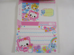 Cute Kawaii HTF Vintage Collectible Kamio Cat Twinkle Friends 4 x 6 Inch Notepad / Memo Pad - Stationery Designer Paper Collection
