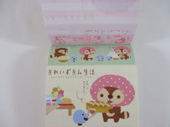 Rare ❤︎ Vintage *ੈ✩‧₊˚ Collectible ✿ Gift - Cute Kawaii San-X Raccoon Kireizuki 4 x 6 Inch Notepad / Memo Pad - B - Stationery Designer Paper Collection 2010
