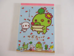 Rare ❤︎ Vintage *ੈ✩‧₊˚ Collectible ✿ Gift - Cute Kawaii San-X Kappa Cactus 4 x 6 Inch Notepad / Memo Pad - A - Stationery Designer Paper Collection 2009