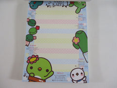Rare ❤︎ Vintage *ੈ✩‧₊˚ Collectible ✿ Gift - Cute Kawaii San-X Kappa Cactus 4 x 6 Inch Notepad / Memo Pad - A - Stationery Designer Paper Collection 2009