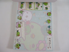 Rare ❤︎ Vintage *ੈ✩‧₊˚ Collectible ✿ Gift - Cute Kawaii San-X Kappa Cactus 4 x 6 Inch Notepad / Memo Pad - A - Stationery Designer Paper Collection 2009