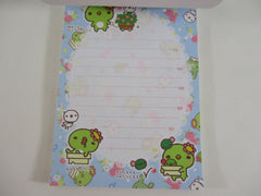 Rare ❤︎ Vintage *ੈ✩‧₊˚ Collectible ✿ Gift - Cute Kawaii San-X Kappa Cactus 4 x 6 Inch Notepad / Memo Pad - A - Stationery Designer Paper Collection 2009