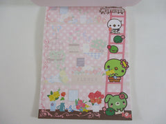 Rare ❤︎ Vintage *ੈ✩‧₊˚ Collectible ✿ Gift - Cute Kawaii San-X Kappa Cactus 4 x 6 Inch Notepad / Memo Pad - A - Stationery Designer Paper Collection 2009