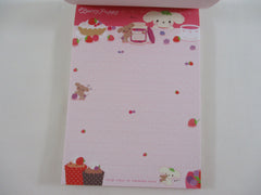 Cute Kawaii Rare HTF Vintage San-X Berry Puppy 4 x 6 Inch Notepad / Memo Pad - E - Stationery Designer Paper Collection