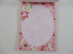 Cute Kawaii Rare HTF Vintage San-X Berry Puppy 4 x 6 Inch Notepad / Memo Pad - E - Stationery Designer Paper Collection