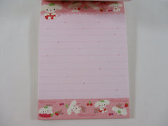 Cute Kawaii Rare HTF Vintage San-X Berry Puppy 4 x 6 Inch Notepad / Memo Pad - F - Stationery Designer Paper Collection