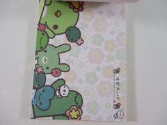 Rare ❤︎ Vintage *ੈ✩‧₊˚ Collectible ✿ Gift - Cute Kawaii San-X Kappa Cactus 4 x 6 Inch Notepad / Memo Pad - C - Stationery Designer Paper Collection 2008