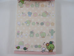Cute Kawaii Rare HTF Vintage San-X Kappa Cactus 4 x 6 Inch Notepad / Memo Pad - D - Stationery Designer Paper Collection 2008