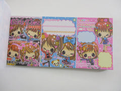Cute Kawaii HTF Kamio Girls Time Coupon Style 3.25 x 6.75 Inch Notepad / Memo Pad - Stationery Designer Paper Collection - Vintage HTF