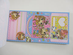 Cute Kawaii HTF Kamio Girls Time Coupon Style 3.25 x 6.75 Inch Notepad / Memo Pad - Stationery Designer Paper Collection - Vintage HTF