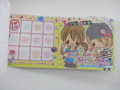 Cute Kawaii HTF Crux Girls Love Coupon Style 3.25 x 6.75 Inch Notepad / Memo Pad - Stationery Designer Paper Collection - Vintage HTF Preowned