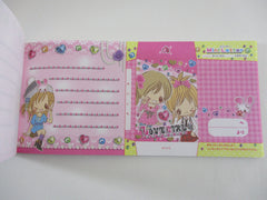 Cute Kawaii HTF Crux Girls Love Coupon Style 3.25 x 6.75 Inch Notepad / Memo Pad - Stationery Designer Paper Collection - Vintage HTF Preowned