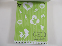 Cute Kawaii HTF Vintage Collectible Q-lia Alice Silhouette of Wonderland Princess Fairy Tale 4 x 6 Inch Notepad / Memo Pad - Stationery Designer Paper Collection