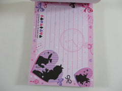 Cute Kawaii HTF Vintage Collectible Q-lia Alice Silhouette of Wonderland Princess Fairy Tale 4 x 6 Inch Notepad / Memo Pad - Stationery Designer Paper Collection