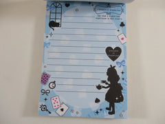 Cute Kawaii HTF Vintage Collectible Q-lia Alice Silhouette of Wonderland Princess Fairy Tale 4 x 6 Inch Notepad / Memo Pad - Stationery Designer Paper Collection