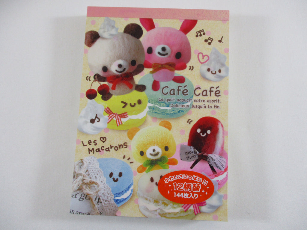 Cute Kawaii VHTF Vintage Collectible Kamio Cafe Cafe 4 x 6 Inch Notepad / Memo Pad - Stationery Designer Paper Collection