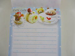 Cute Kawaii VHTF Vintage Collectible Kamio Cafe Cafe 4 x 6 Inch Notepad / Memo Pad - Stationery Designer Paper Collection
