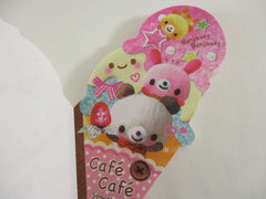 Cute Kawaii HTF Vintage Collectible Kamio Cafe Cafe Ice Cream Crepes Die Cut Notepad / Memo Pad - Stationery Designer Paper Collection