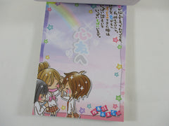 Cute Kawaii HTF Vintage Collectible Crux School Girl Friends 4 x 6 Inch Notepad / Memo Pad - Stationery Designer Paper Collection