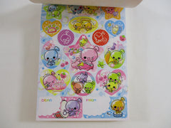 Cute Kawaii HTF Vintage Collectible Crux Candy Music 4 x 6 Inch Notepad / Memo Pad - Stationery Designer Paper Collection