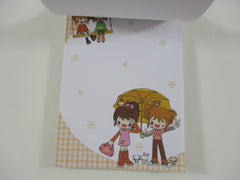 Cute Kawaii HTF Girl Friends Sweet Baby Animal 4 x 6 Inch Notepad / Memo Pad - Stationery Designer Paper Collection