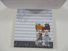 Cute Kawaii HTF Girl Friends Sweet Baby Animal 4 x 6 Inch Notepad / Memo Pad - Stationery Designer Paper Collection