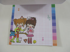 Cute Kawaii HTF Best Friends Forever 4 x 6 Inch Notepad / Memo Pad - Stationery Designer Paper Collection