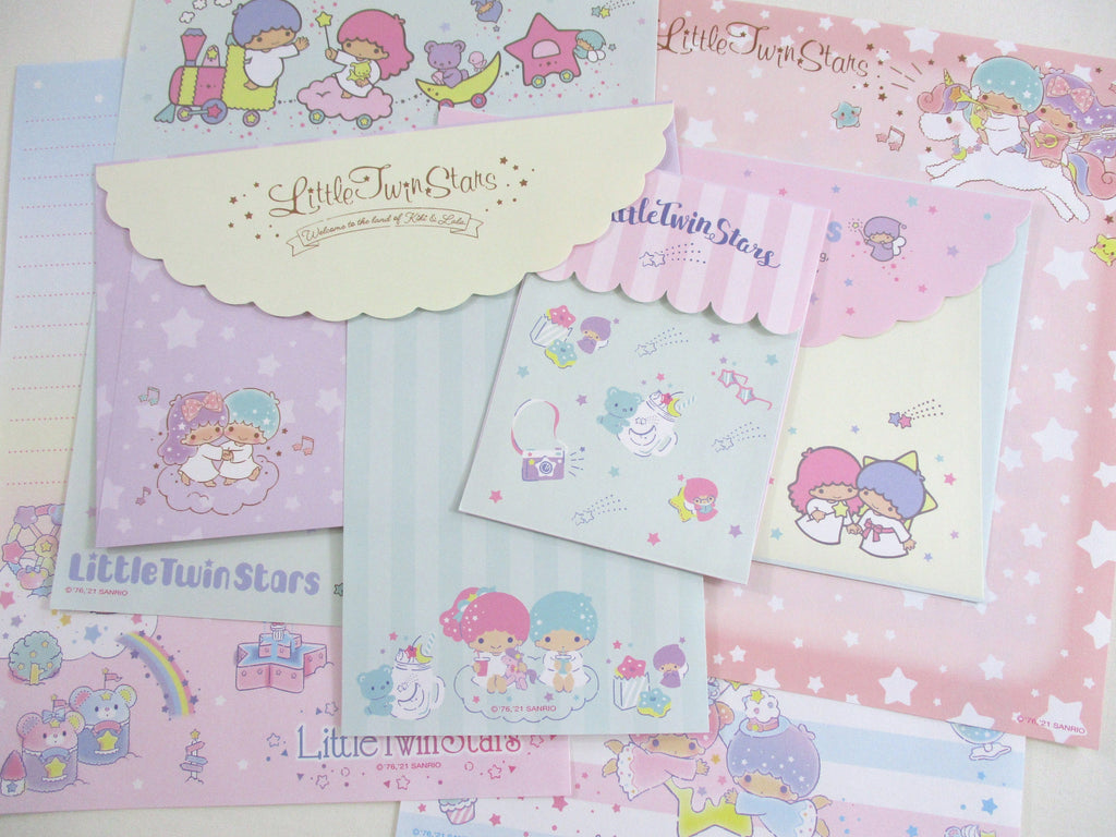 Cute Kawaii Little Twin Stars 2021 - Penpal Stationery Writing Paper Envelope Preowned
