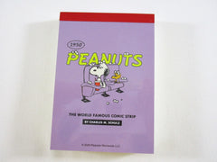 Cute Kawaii Peanuts Snoopy Mini Notepad / Memo Pad Kamio - F Vintage Theater - Stationery Designer Paper Collection