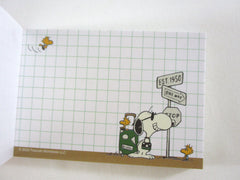 Cute Kawaii Peanuts Snoopy Mini Notepad / Memo Pad Kamio - F Vintage Theater - Stationery Designer Paper Collection