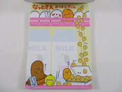 Rare ❤︎ Vintage *ੈ✩‧₊˚ Collectible ✿ Gift - Cute Kawaii VHTF Vintage Collectible Kamio Natto Food theme 4 x 6 Inch Notepad / Memo Pad - Stationery Designer Paper Collection