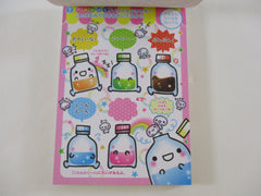 Cute Kawaii VHTF Vintage Collectible Q-Lia Soda Drink Bubble Theme 4 x 6 Inch Notepad / Memo Pad - Stationery Designer Paper Collection