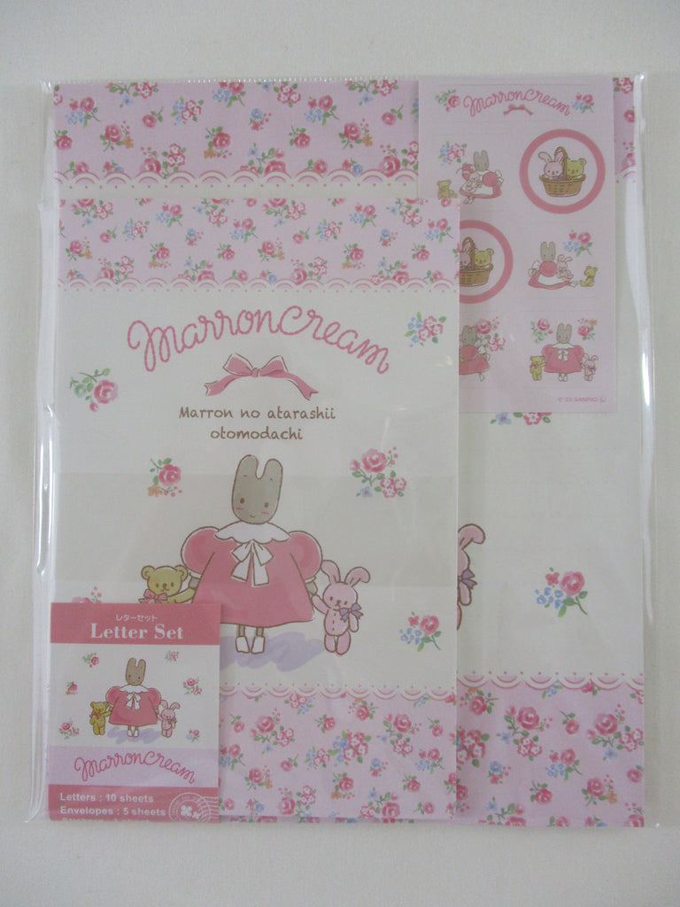 Cute Kawaii ‧₊ ᵎᵎ 🍒 ⋅ ˚✮ Sanrio ❤︎ Marron Cream Letter Set Pack - Stationery Writing Paper Envelope Penpal