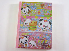 Rare ❤︎ Vintage *ੈ✩‧₊˚ Collectible ✿ Gift - Cute Kawaii VHTF Vintage Collectible Kamio Panda Burger Mart Coupon Style Note 4 x 6 Inch Notepad / Memo Pad - Stationery Designer Paper Collection Gift